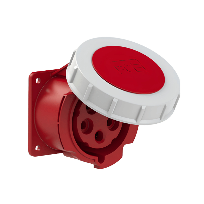 Prise Industrielle Encastrée Droite 3P+N+T 32 A 400 V 6h IP67