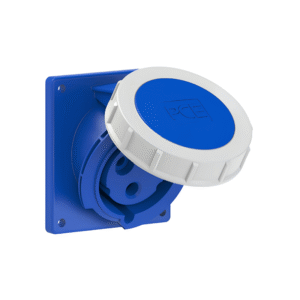 Prise Industrielle Encastrée Inclinée 2P+T 32 A 230 V 6h IP67