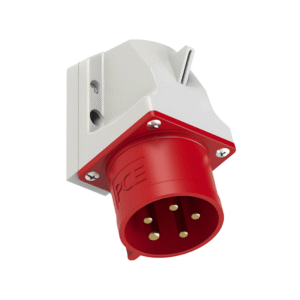 Socle Mâle Industriel en Saillie 3P+N+T 32 A 6h IP44/54
