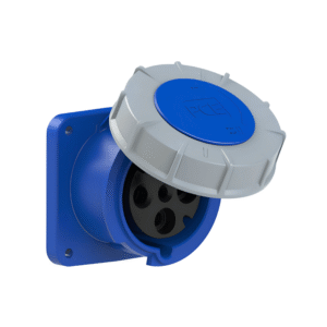 Prise Industrielle Encastrée Droite 3P+T 63 A IP67