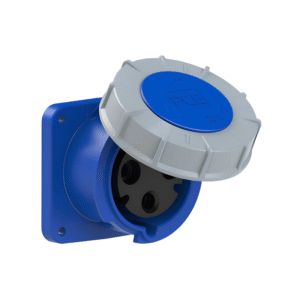 Prise Industrielle Encastrée Droite 2P+T 63 A 6h IP67