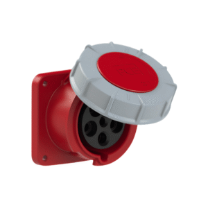 Prise Industrielle Encastrée Droite 3P+N+T 63 A 400 V 6h IP67