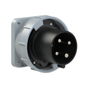 Socle Mâle Industriel Droit 3P+T 63 A 500 V 7h IP67