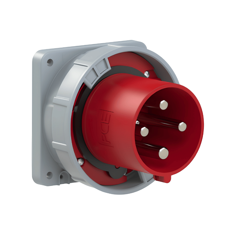 Socle Mâle Industriel Droit 3P+T 125 A 6h IP67