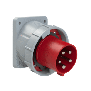 Socle Mâle Industriel Incliné 3P+N+T 63 A 400 V 6h IP67