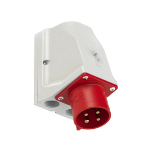 Socle Mâle Industriel en Saillie 3P+T 32 A 400 V 6h IP44
