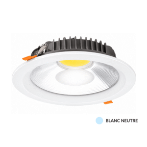 Spot LED Rond 20 W Blanc Neutre IP20 – Série Glansa